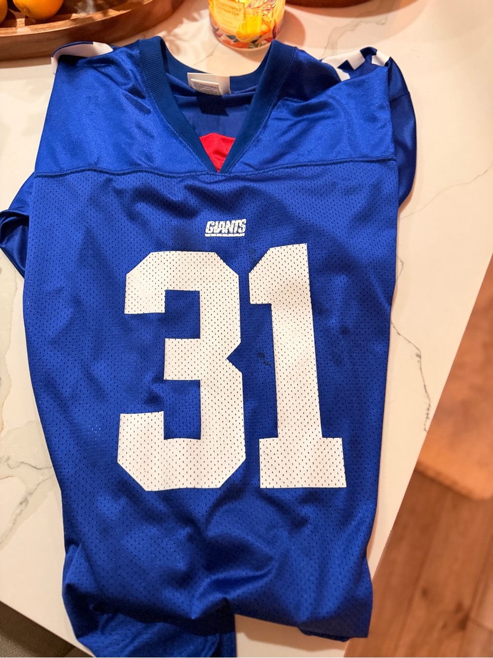 Authentic Jersey Puma Blue Athletic Top with Red Detail